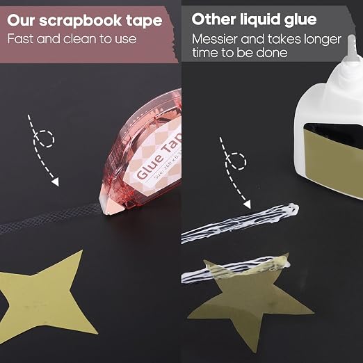 Secopad Scrapbook Tape, 16 Pack Double Sided Tape Roller - Image 4