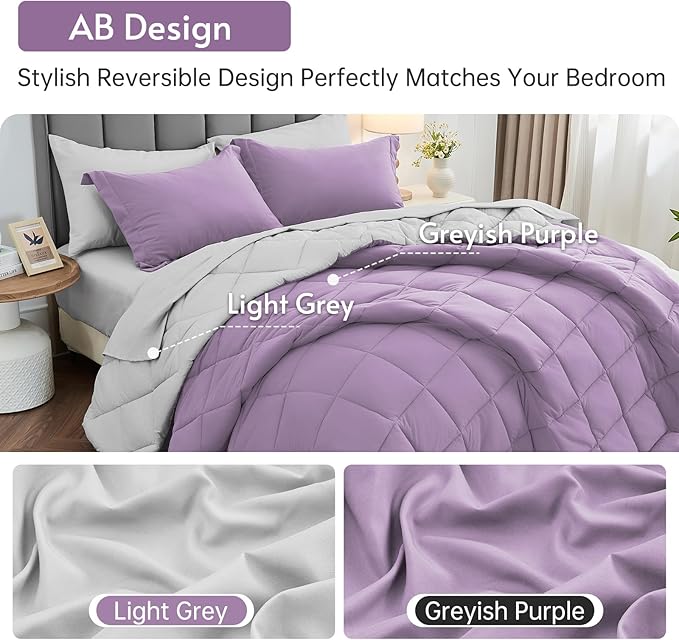 MUXHOMO 5 Pieces Twin XL Comforter Set, Reversible Bed in a Bag Twin XL Size - Image 3