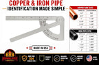 Steel Pocket Sized Pipe Caliper, Measuring Tool, Diameter Gauge - Image 3