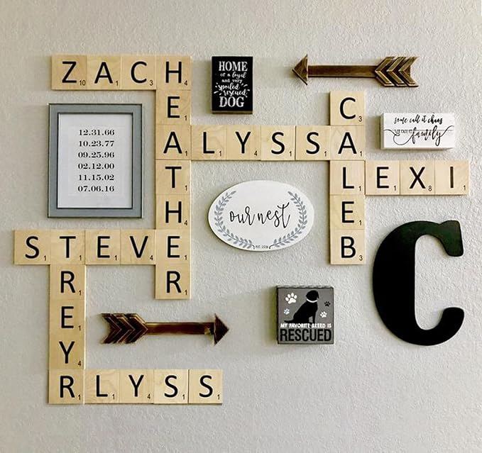 ilauke Wood Squares 4x4 Inch, Laser Cutting, Wood Burning, Scrabble Tiles - Image 8