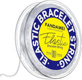 FANDAMEI 1mm Elastic Bracelet String Cord, Crystal Stretch Bead Cord by FANDAMEI