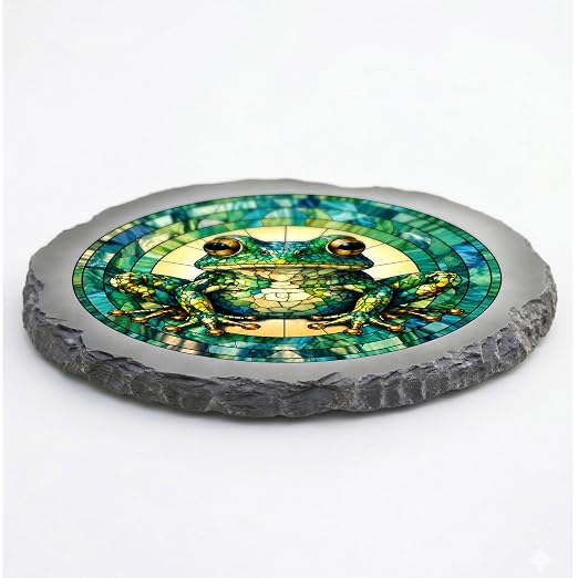Magnolia Garden 10-Inch Mosaic Frog Stepping Stone - Image 3