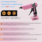 100W Cordless Glue Gun for Dewalt 20V MAX Battery- 20 Full Size Glue Sticks | - Image 3