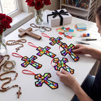 Renbuzhu 48PCS Sunday School VBS Crafts Bulk: Paper Cross Nativity Suncatchers - Image 7