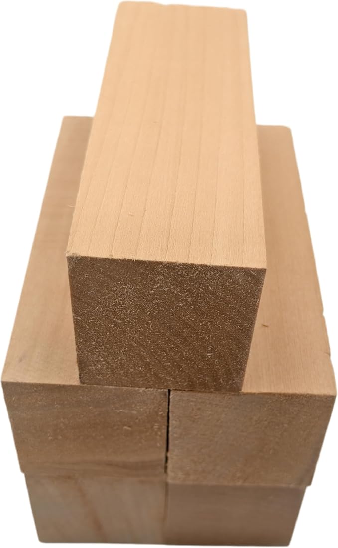 5PCS Basswood Carving Blocks, Whittling Wood Carving Kit, Unfinished Wooden by Unknown