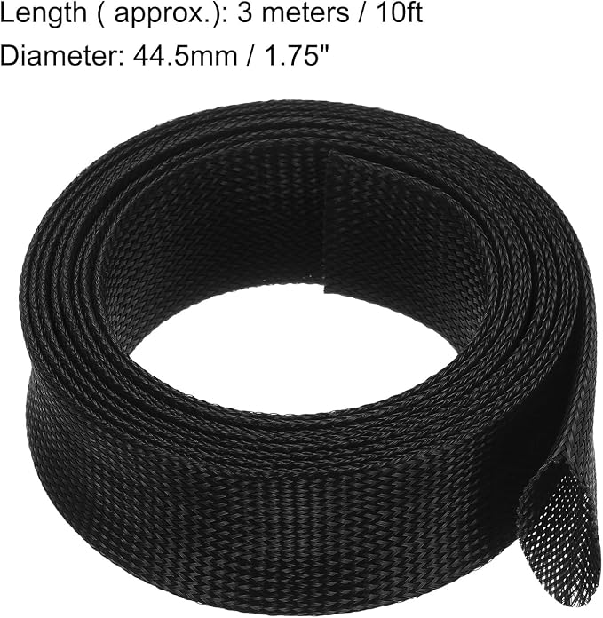 uxcell Expandable Sleeving, 2 3/4-inch 10ft Cable Sleeve - Image 3