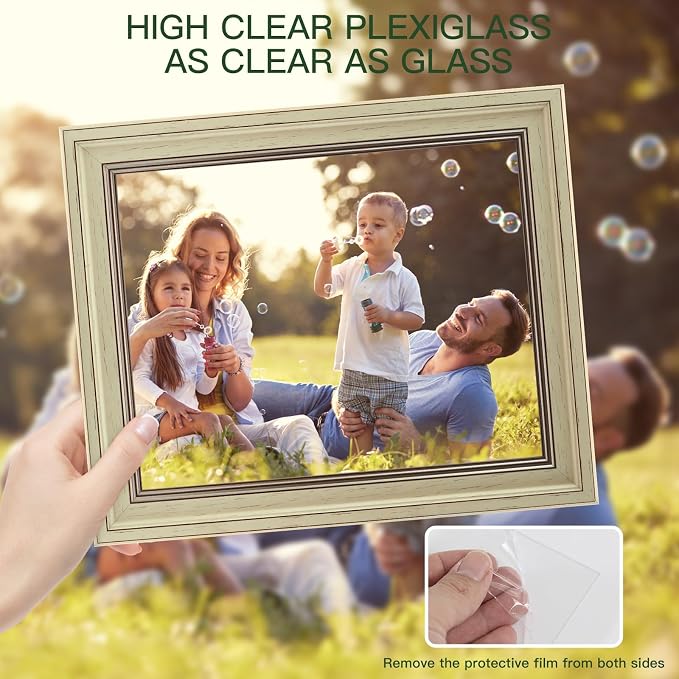 XUANLUO 3 Pack 4x6 Inch Picture Frames Farmhouse Rustic Vintage Distressed Wood - Image 4