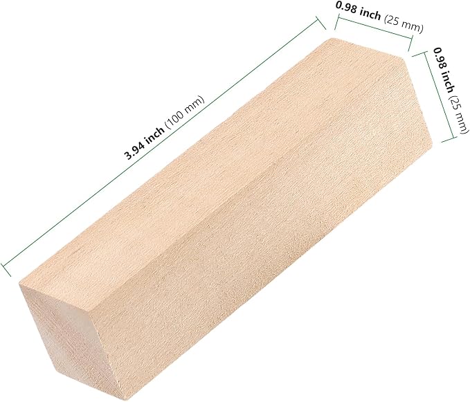 HAKZEON 30 Pack 4 x 1 x 1 Inch Basswood Carving Blocks, Unfinished Wooden Cubes - Image 2