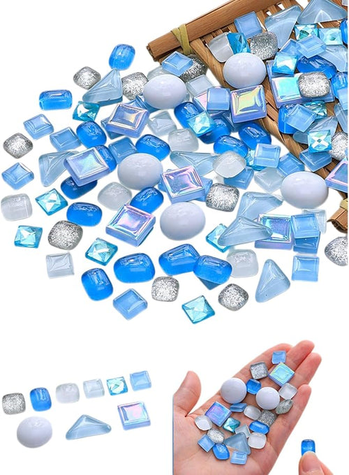 1.1LB Mixed Color Irregular Crystal Mosaic Tiles, Tiny Mini Mosaic Tile DIY by BTMIEY