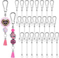 Dunzoom 12 Pieces Beadable Keychain Bars Bulk Key Chain Making Kit DIY Blank by Dunzoom