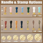 KAINSY Custom Wax Seal Stamp, Personalized Name Logo Sealing Stamp, Brass Wax - Image 2