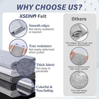 XSEINO 6 Rolls 12"x35" Large Felt Sheets, 1.4mm Thick Nonwoven Fabric - Image 4