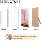 upsimples 4x6 Picture Frame Set of 3, Made of High Definition Glass - Image 3