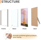 upsimples 8x10 Picture Frame Set of 3, Made of High Definition Glass - Image 3