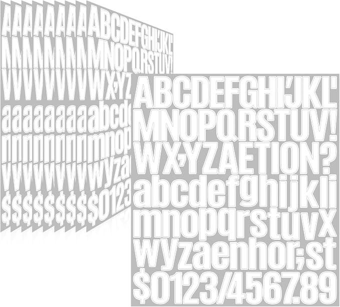 Letter Stickers, Mailbox Numbers, 1.5 Inch Waterproof Vinyl Alphabet | 1 by Llewyn