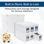 BCW 6 Drawer Card Catalog – White | Stackable Trading Card Organizer Box | - Image 2