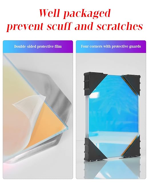 5 Pack Iridescent Acrylic Sheets Translucent Plexiglass Sheet Colored Plastic - Image 6