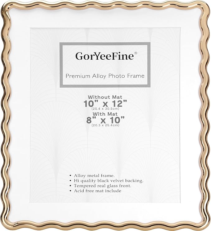 Gold 10x12'' Heavy-Duty Zinc Alloy Picture Frames by GorYeeFine