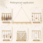 4 Pack 15 Inch Driftwood Jewelry Organizer Wall Decor, Wooden Hanging Branch - Image 4
