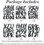 Outus 576 Pcs 8 Sheets Letters Stickers Vinyl Alphabet Number Decals Back to - Image 3