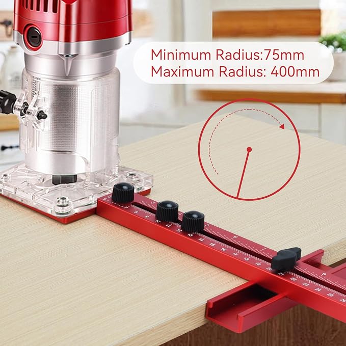 4 in 1 Router Milling Groove Bracket, Aluminum Alloy Router Circle Cutting Jig - Image 6