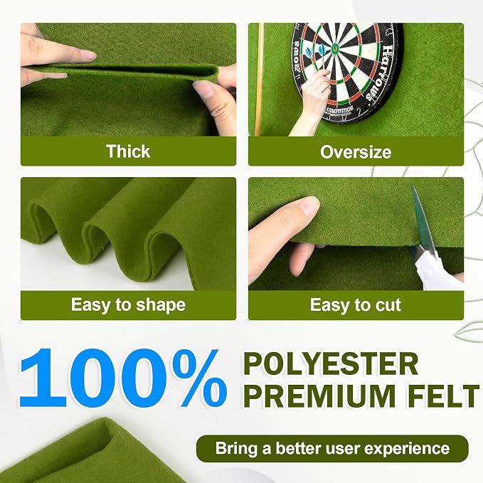 XSEINO Campsite Green Large Felt Fabric 72" X 36 ", 1.4 mm Thick Soft Felt - Image 4