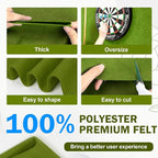 XSEINO Campsite Green Large Felt Fabric 72" X 36 ", 1.4 mm Thick Soft Felt - Image 4
