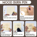 1DFAUL Wood Burn Paste Pen Kit, 4OZ Wooden Burning Gel & Wood Burn Marker | DIY - Image 4