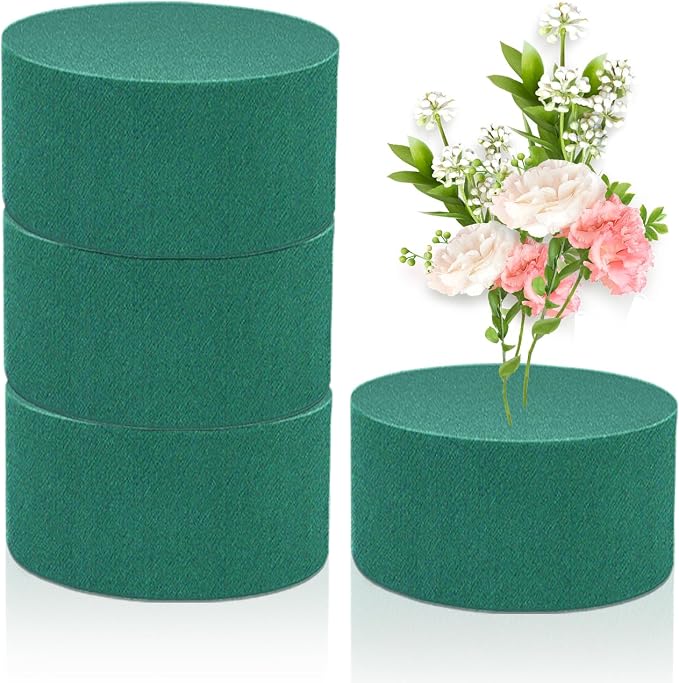 Round Floral Foam 4.5'' SUPKING Flower Foams 4Pcs Florist Foam Block Wet Dry by SupKing