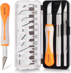 16-Piece Exacto Knife Set: 3 Hobby Knives &13 Industrial-Grade SK5 Steel Blades by Unknown