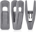 Grey Velvet Hangers Clips (50-Pack), Non-Slip Velvet Skirt Hanger Clips for Velvet Hangers, Strong Finger Clips Perfect for Kids Velvet Hangers Skirt Pant Clothes Gray Velvet Hangers