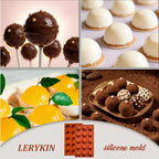 Lerykin Small 15-Cavity Semi Sphere Silicone Molds Non-Stick, 2 Packs Half - Image 7