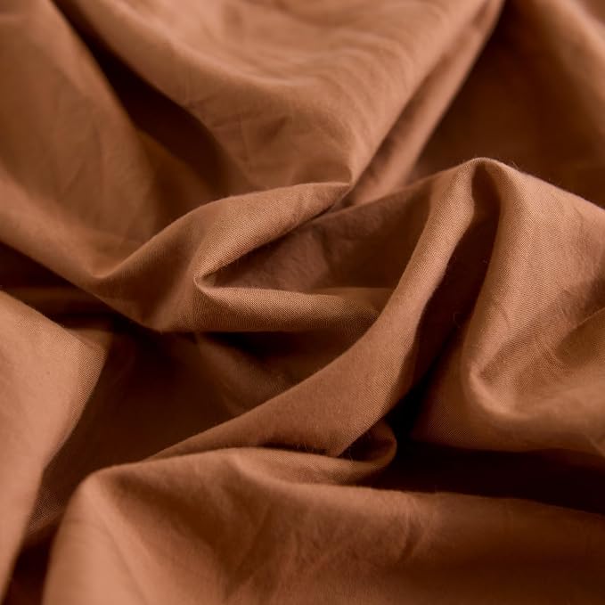 NEXHOME PRO Duvet Cover Set 100% Washed Cotton Full Size Linen Feel Textured - Image 9