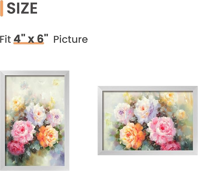 upsimples 4x6 Picture Frame Set of 3, Made of High Definition Glass - Image 4