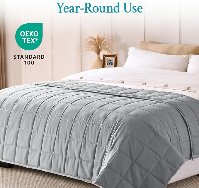 Topblan Weighted Blanket for Adults 12lbs, Breathable Cooling Weighted Blanket - Image 4
