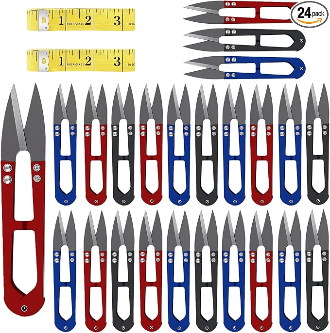 UCEC 24 Pack Thread Snips Sewing Snips Small Scissors, Compact Crochet Thread by UCEC