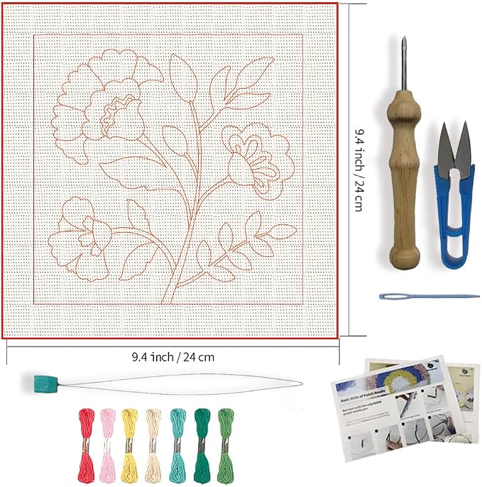 FREEBLOSS DIY Flowers Punch Needle Kit - Image 2