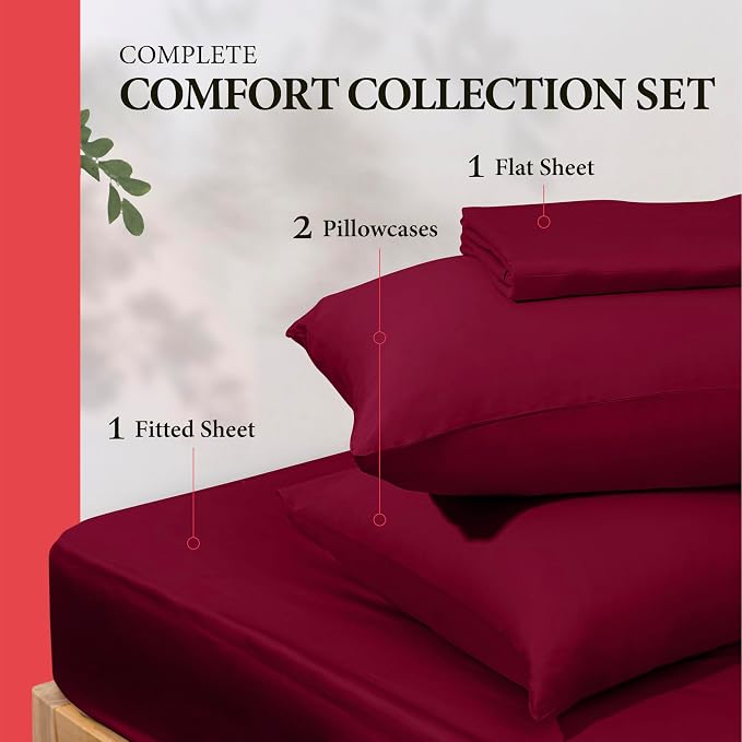 100% Egyptian Cotton Full Size Sheet Set - Image 3