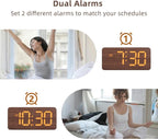 uscce Wooden Digital Alarm Clocks - Image 5