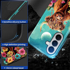 for Samsung Galaxy S26+ Case, Highland Cow Flower Pattern Glossy 2 in 1 - Image 3