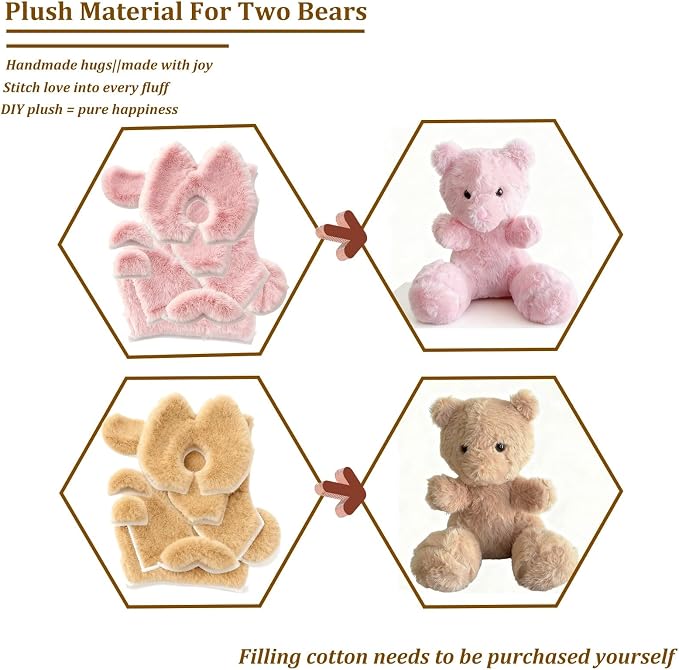 10 Inch Memory Bear Quilting Templates & Sewing Patterns - Image 2