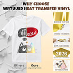 Metallic Heat Transfer Vinyl Roll 12" x 5ft Chrome Gold Iron on Vinly, Soft - Image 5