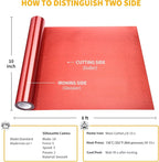 VinylRus Glitter Heat Transfer Vinyl Rolls-10” x 8ft Red Iron on Vinyl - Image 6