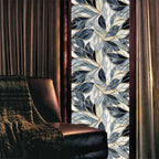 Modern Grey White Black Floral Leaf Mosaic Stained Glass Window Films - Image 2