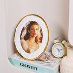 5x7 Ornate Oval Picture Frame, Hand-Crafted Resin Frame - Image 2