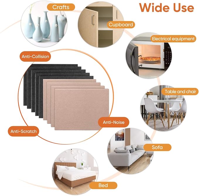 Felt Furniture Pads 10pcs 8" x 6" Adhesive Large Felt Pads, Cuttable Chair Leg - Image 6