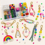 431PCS DIY Beaded Keychain Making Kit, Bag Charm Making Kit | A-Z Alphabet Beads by Unknown