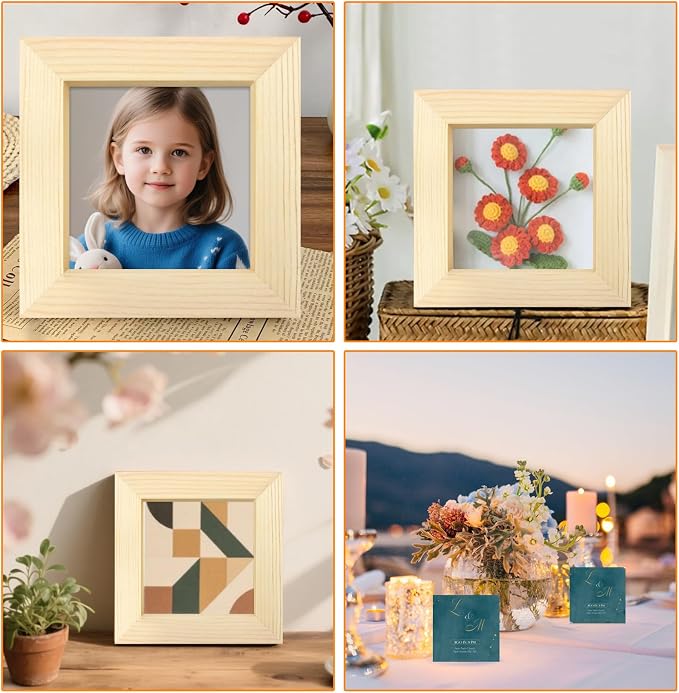 FSWCCK 5 Pack 4 x 4 inch Wood Panel Boards, Unfinished Wood Canvas Panels - Image 4