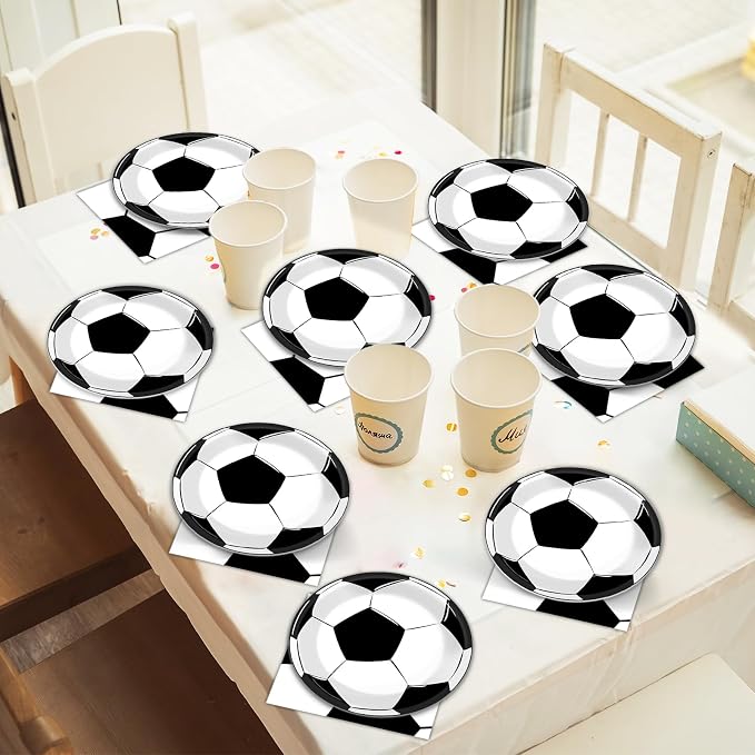 48Pcs Soccer Paper Plates and Napkins Sports Theme Party Decorations Sport - Image 5