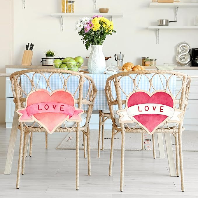 Large Size 12" Wooden Heart Ornaments to Paint, Valentine's Day Happy Mothers - Image 5
